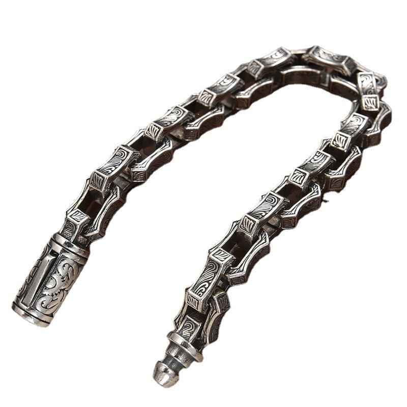 Gift-Worthy 925 Sterling Silver Male Coarse Domenical with Water Ripple Irregular Design