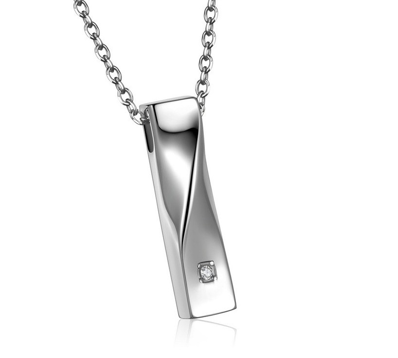 Stainless Steel Memorial Jewelry Keepsake Necklace for Human Ashes Rose Gold Plated