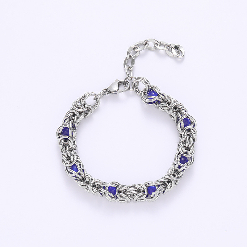 8 Year's Experience Advantage Opal Titanium Steel Heavy Manual Chain Men's Bracelet
