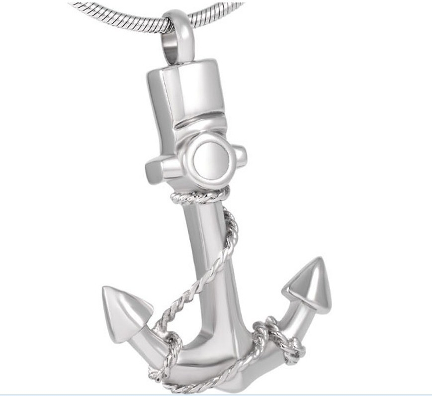 Mens Sailing Keepsake Stainless Steel Hook Memorial Urn Pendant Decoration Charm Pendants