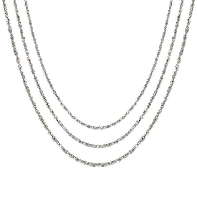 DIY Jewelry Must-Have Titanium Steel Square Wire Double Buckle Chain for Men and Women