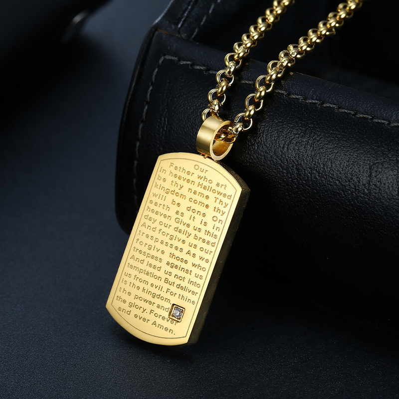 European and American Fashion Essential Hip-Hop Punk Jewelry Retro Letter Pendant Necklace