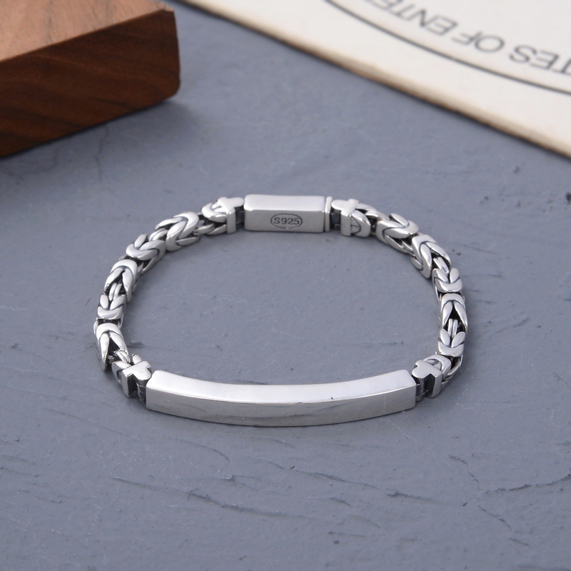 CNC Inlay Technology Woven Interwoven Chinese Bracelet for Men's Fashion Ethnic Style