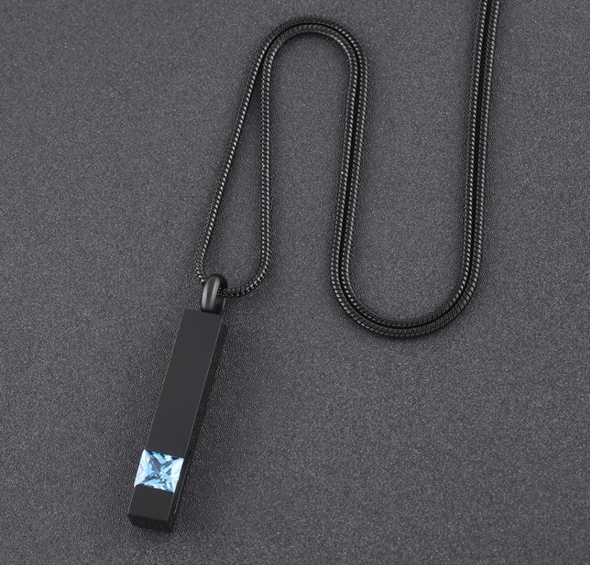 Stainless Steel Keepsake Memorial Urn Necklace for Women Men Inlay Technology CNC