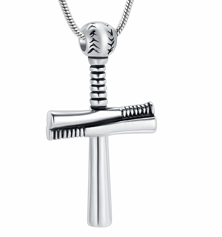 Classic Style Cremation Jewelry Cross Pendant for Ashes Made of 316L Stainless Steel