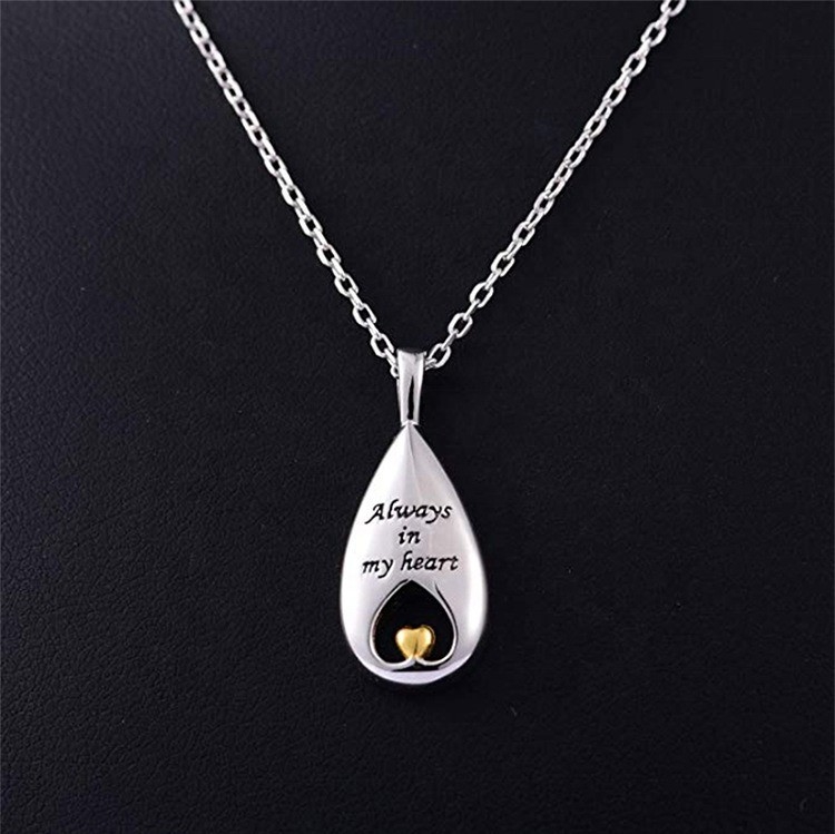 Jewelry Type Pendants or Charms 925 Sterling Silver Waterdrop Cremation Pendant