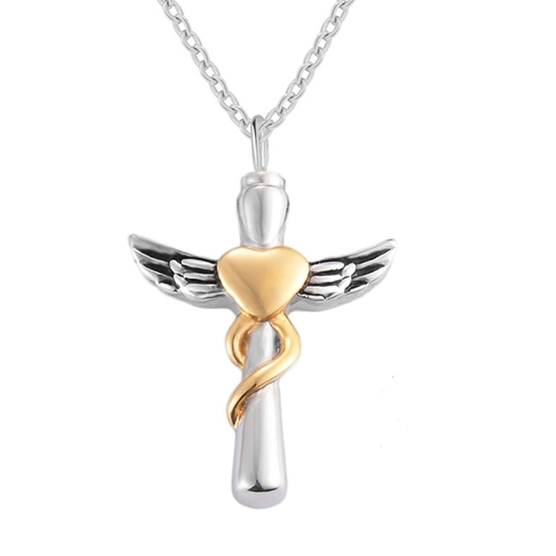 Unique Design Stainless Steel Openable Love Cross Pendant Fashionable Style Necklace